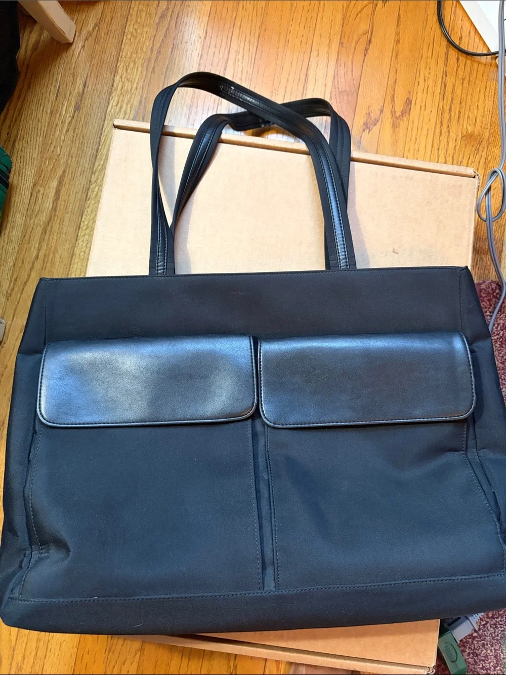 CHARTER CLUB Classic Black Women's Tote Bag - Sleek Everyday Carry -Charter Club